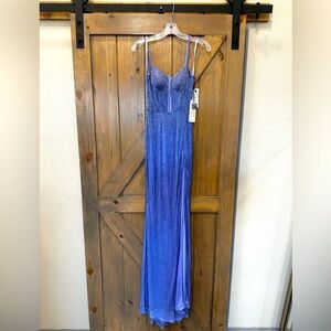 NEW Ashley Lauren Periwinkle Prom Dress Size 0